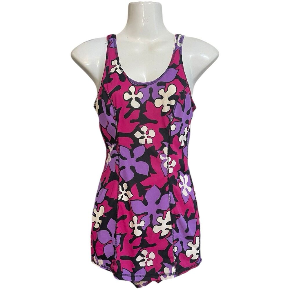 Vintage SPEEDO Womens Swimsuit Size 34L  One Piece Hawaiian Tropical Ultralight